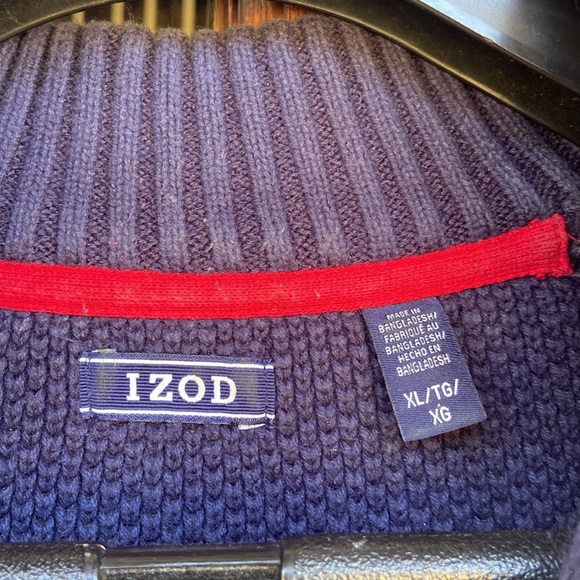 Izod Fair Isle 1/2‎ zip sweater. Size XL - Picture 3 of 5